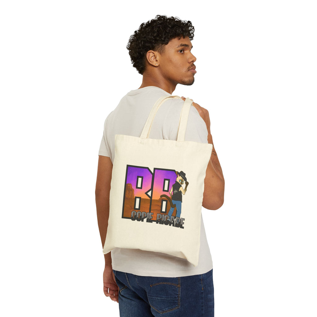 Gunmetal Boopie Cotton Canvas Tote Bag