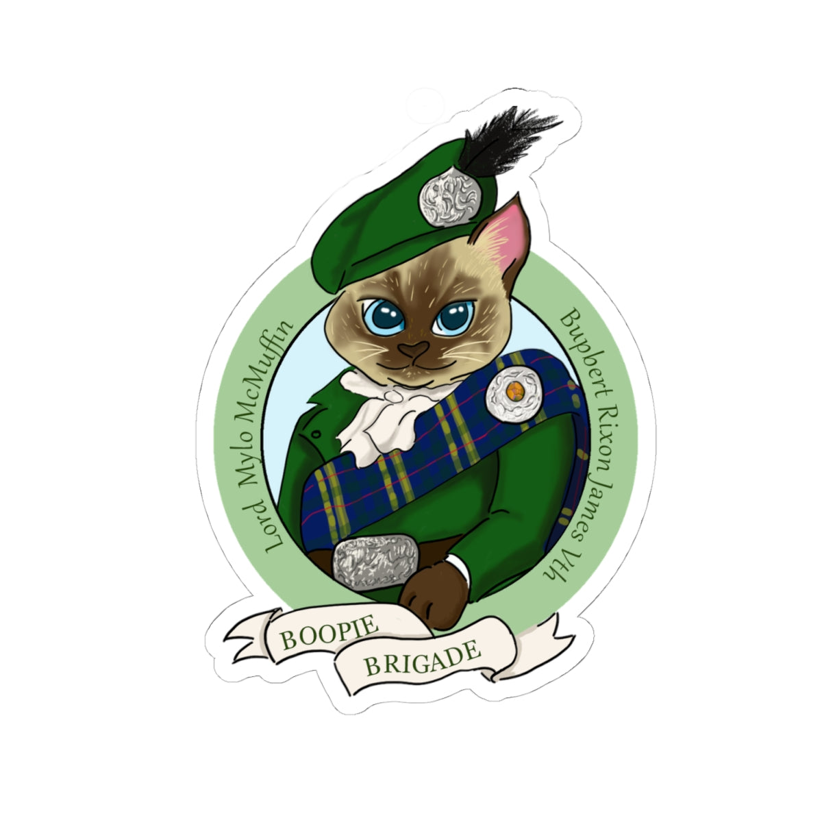 Scottish Lord Boopie Kiss-Cut Stickers