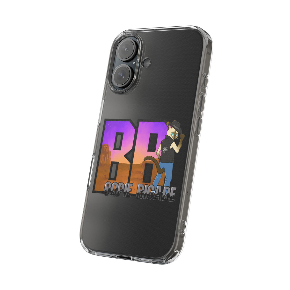 Gunmetal Boopie Clear Impact-Resistant Cases