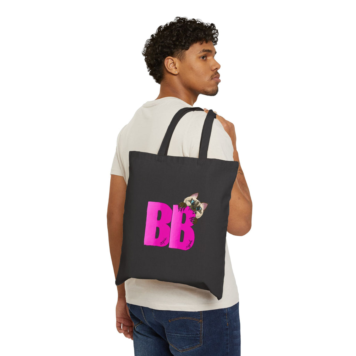 Attack Boopie Cotton Canvas Tote Bag