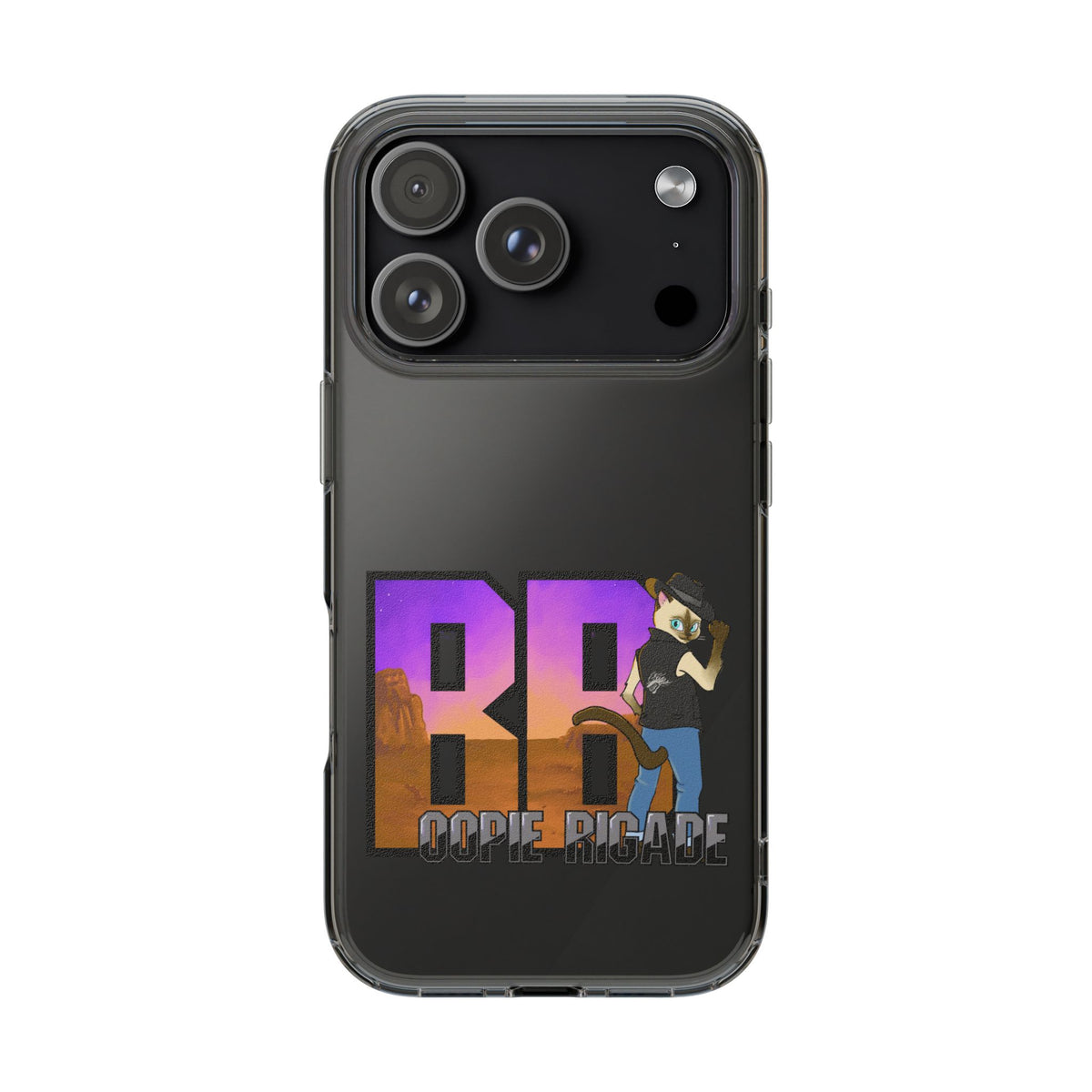 Gunmetal Boopie Clear Impact-Resistant Cases
