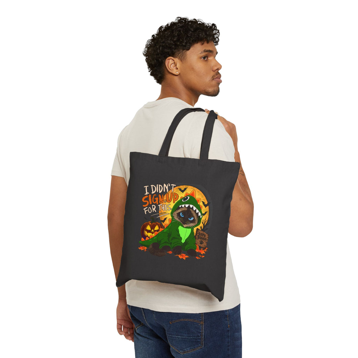 Halloween Boopie Cotton Canvas Tote Bag