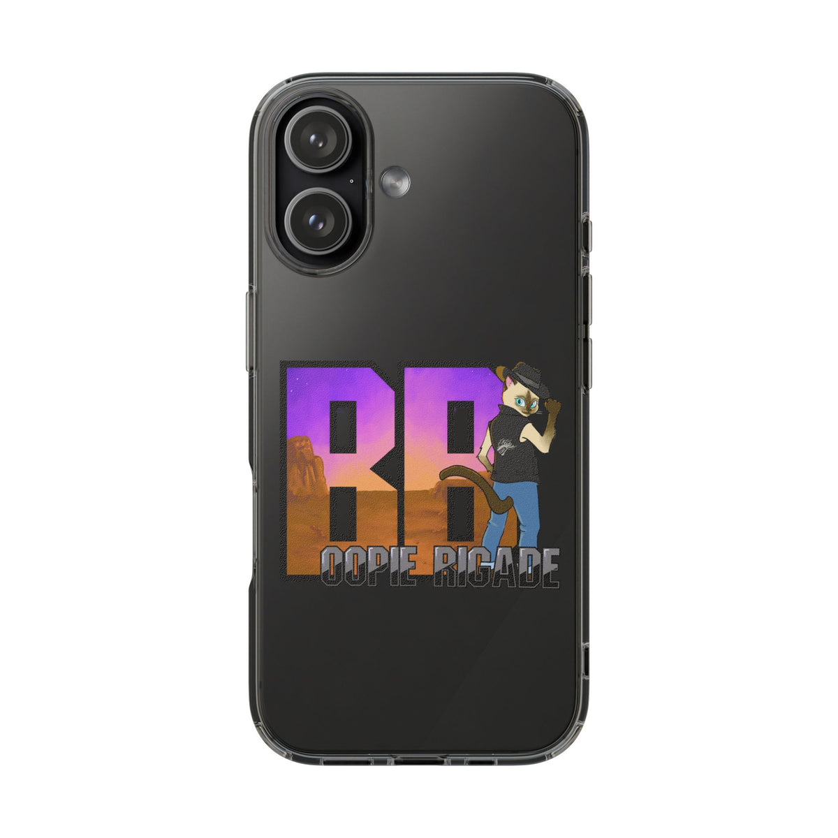 Gunmetal Boopie Clear Impact-Resistant Cases