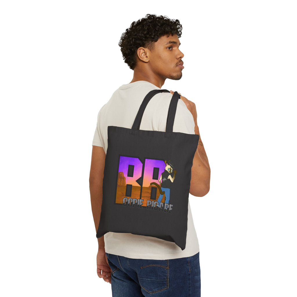 Gunmetal Boopie Cotton Canvas Tote Bag
