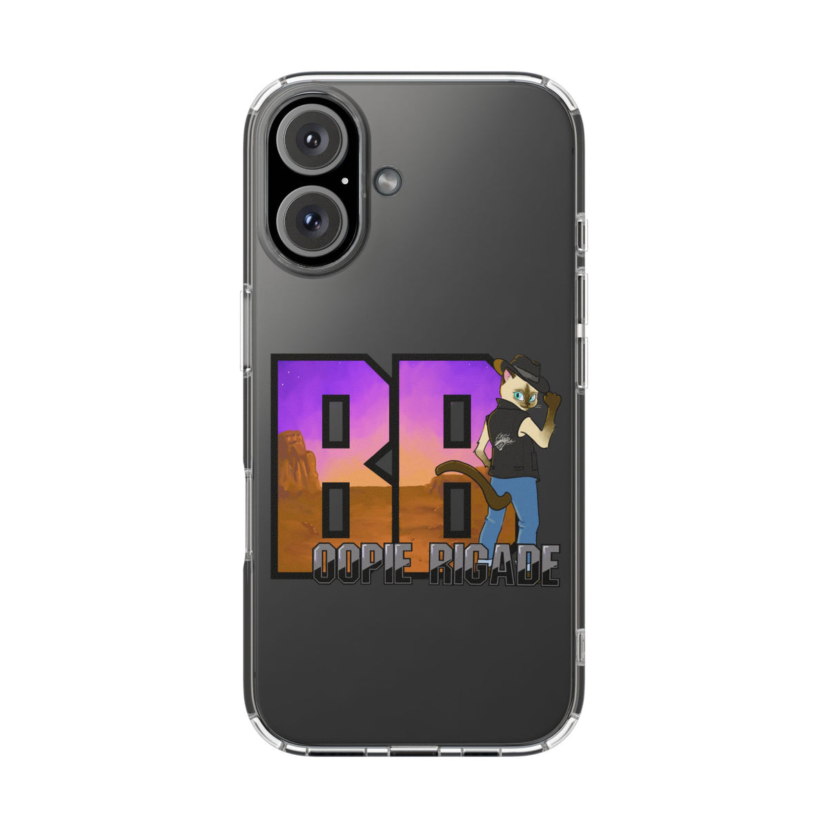 Gunmetal Boopie Clear Impact-Resistant Cases
