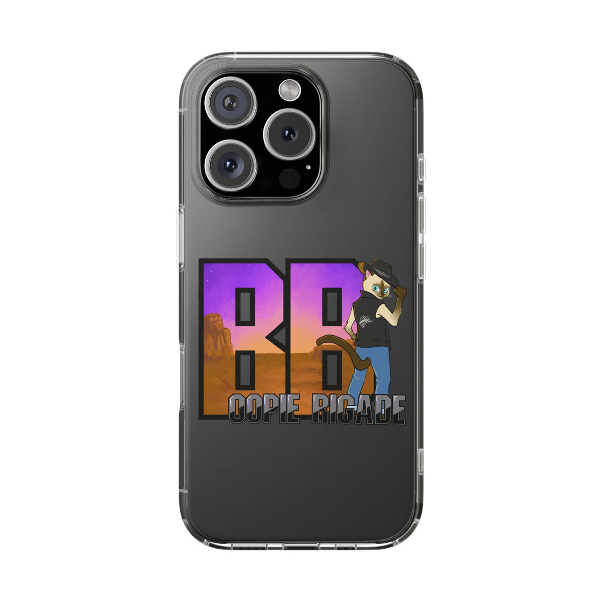 Gunmetal Boopie Clear Impact-Resistant Cases