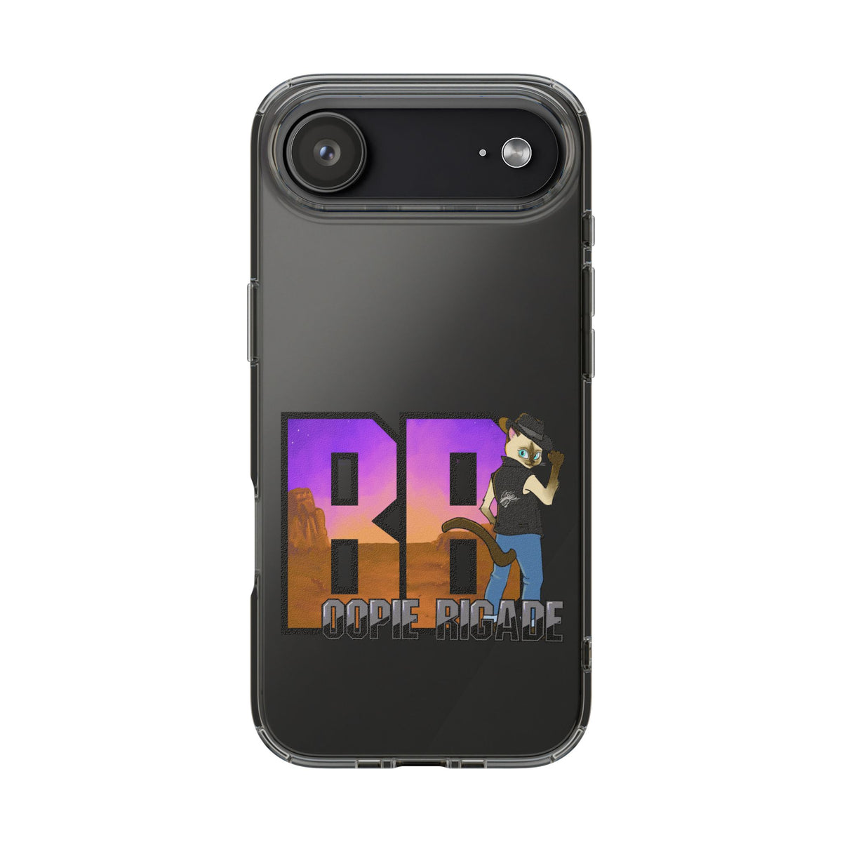 Gunmetal Boopie Clear Impact-Resistant Cases