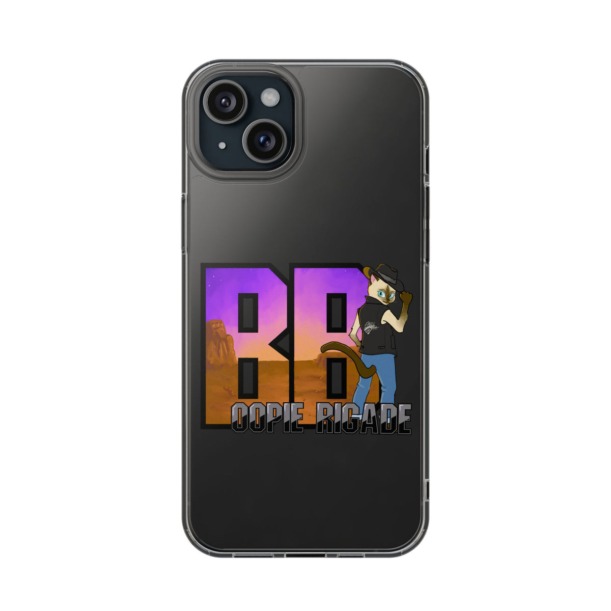 Gunmetal Boopie Clear Impact-Resistant Cases