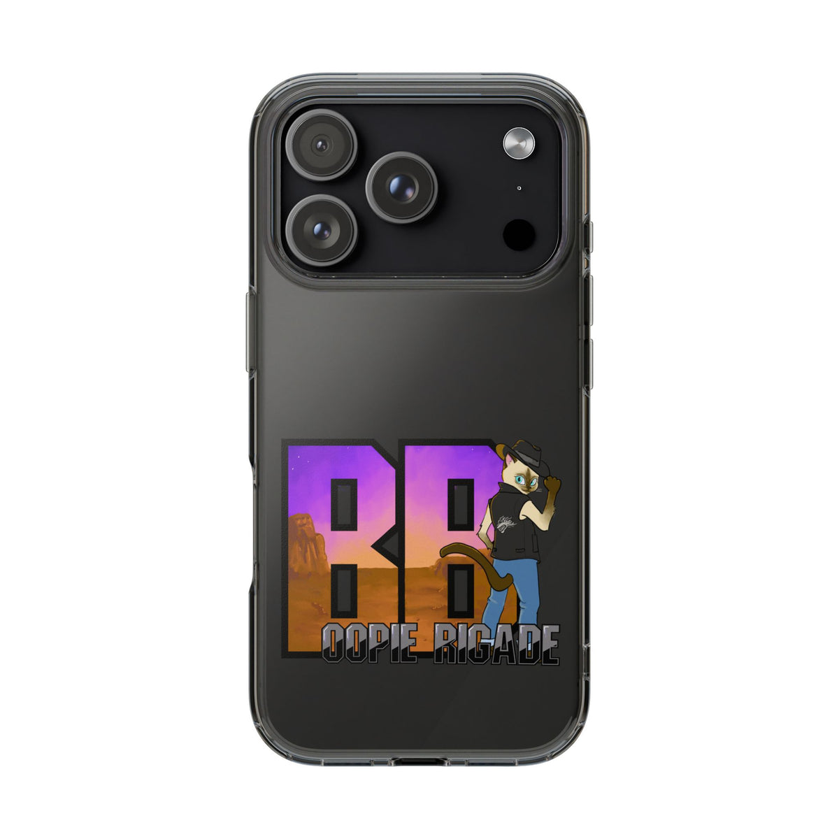Gunmetal Boopie Clear Impact-Resistant Cases