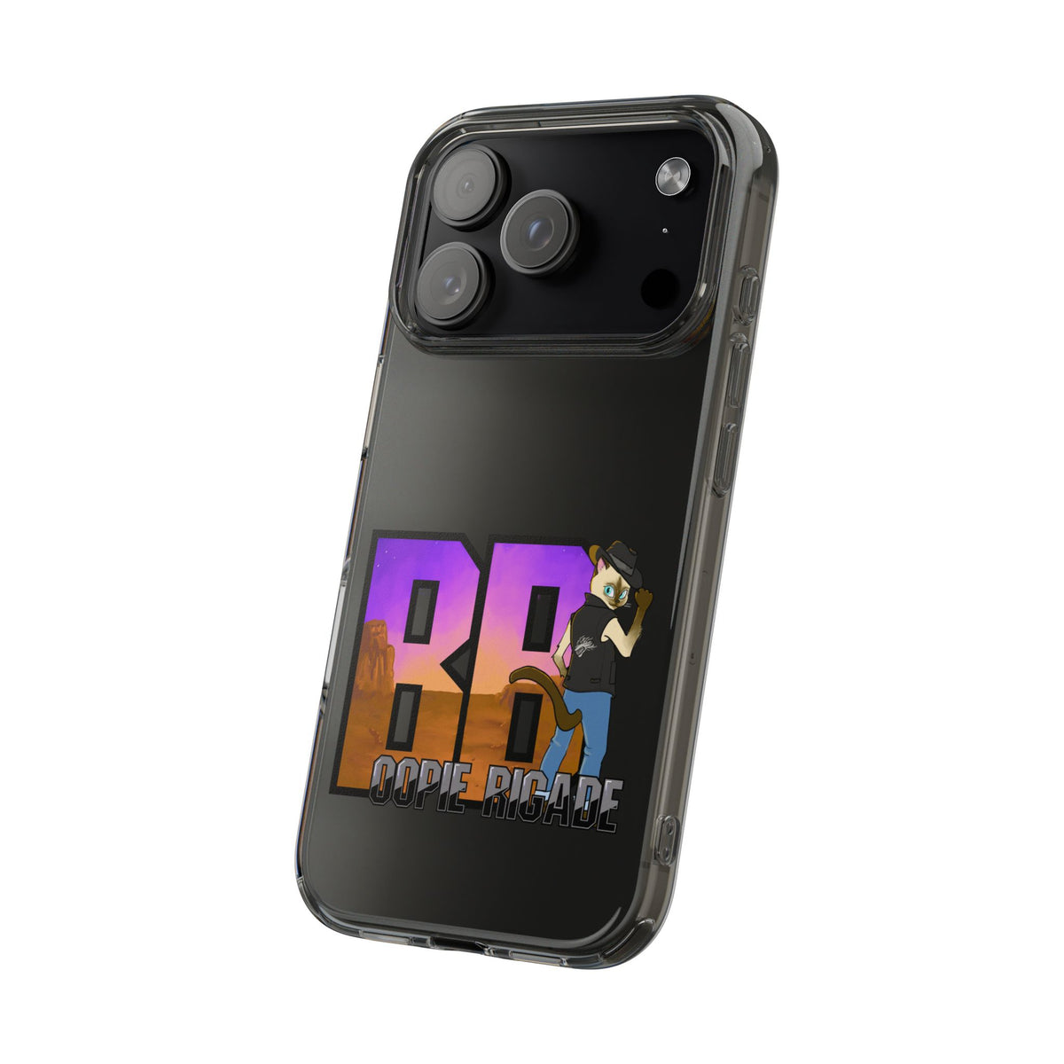 Gunmetal Boopie Clear Impact-Resistant Cases