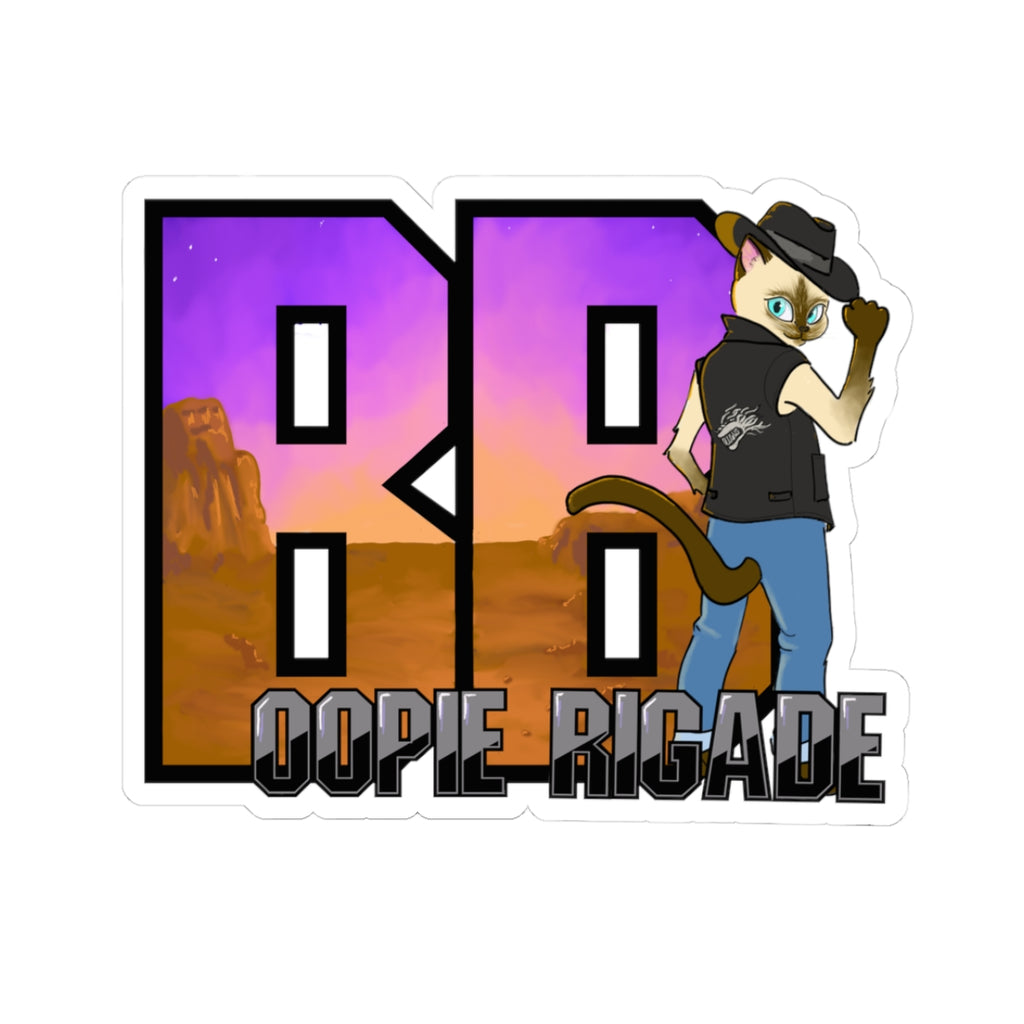 Gunmetal Boopie Kiss-Cut Stickers