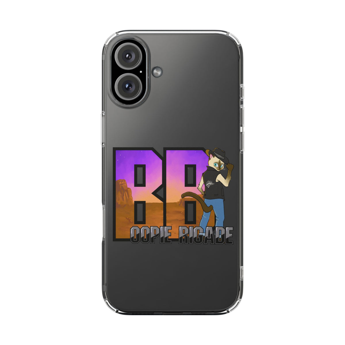 Gunmetal Boopie Clear Impact-Resistant Cases