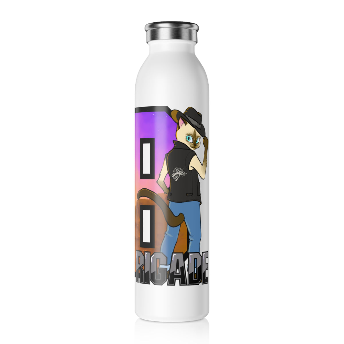 Gunmetal Boopie Slim Water Bottle