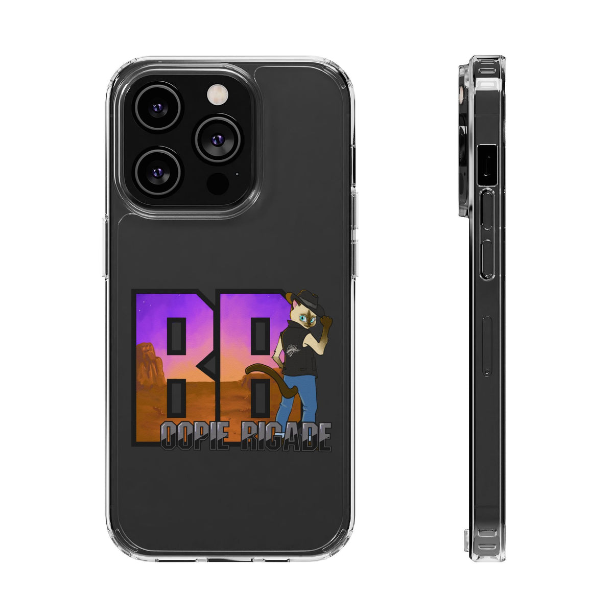 Gunmetal Boopie Clear Impact-Resistant Cases