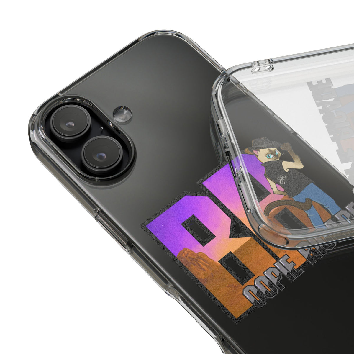 Gunmetal Boopie Clear Impact-Resistant Cases