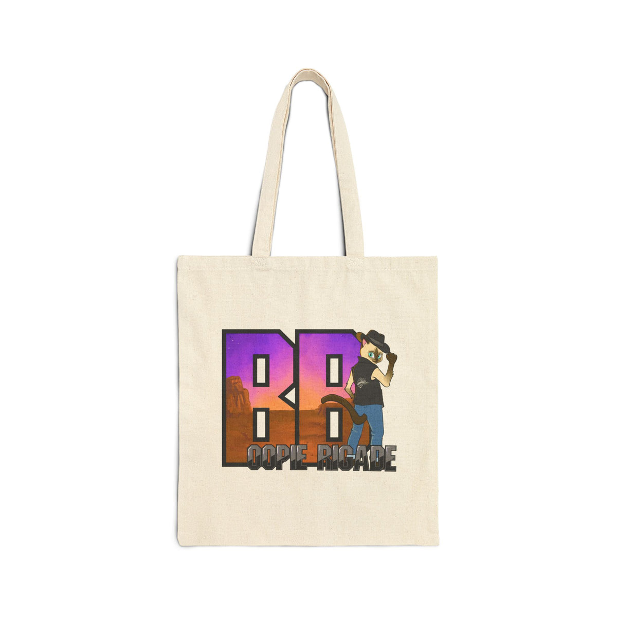 Gunmetal Boopie Cotton Canvas Tote Bag