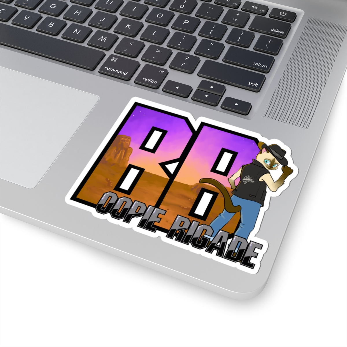 Gunmetal Boopie Kiss-Cut Stickers
