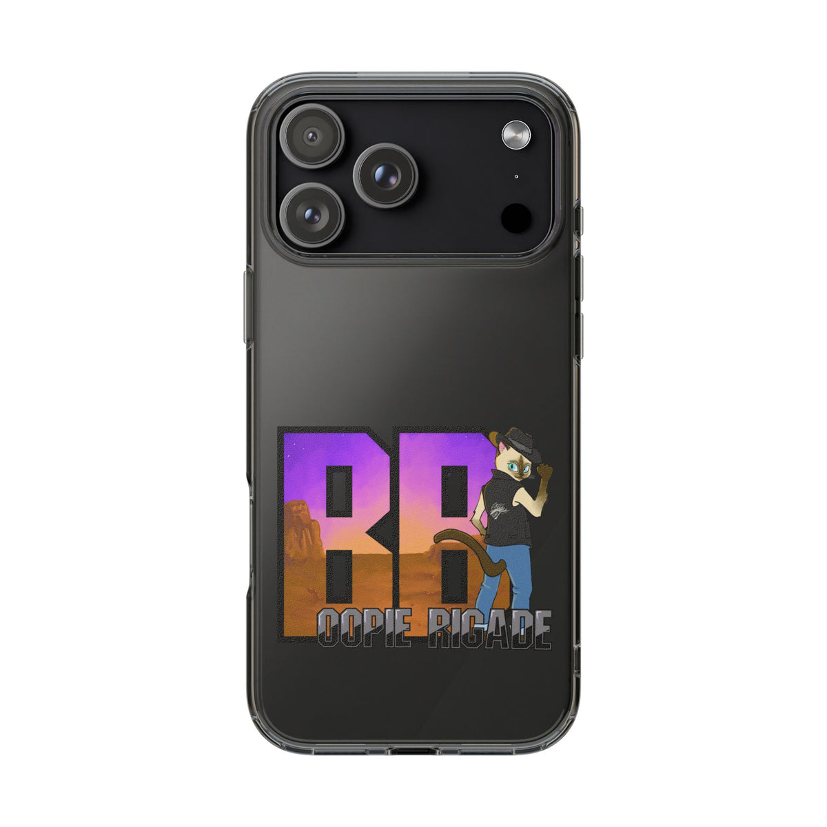 Gunmetal Boopie Clear Impact-Resistant Cases