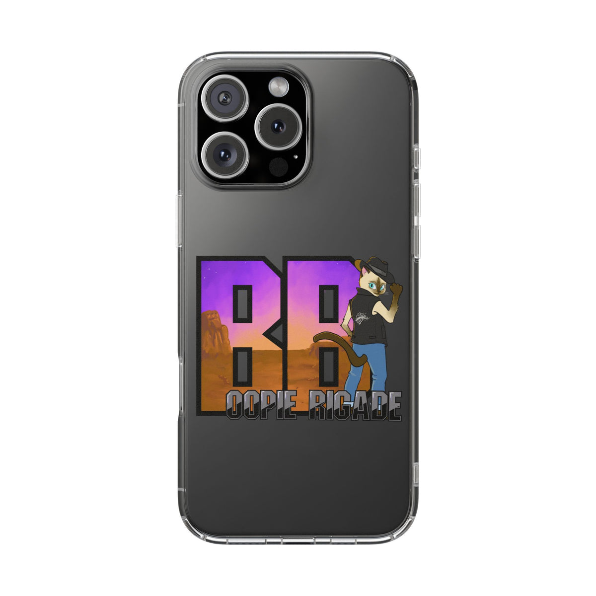 Gunmetal Boopie Clear Impact-Resistant Cases