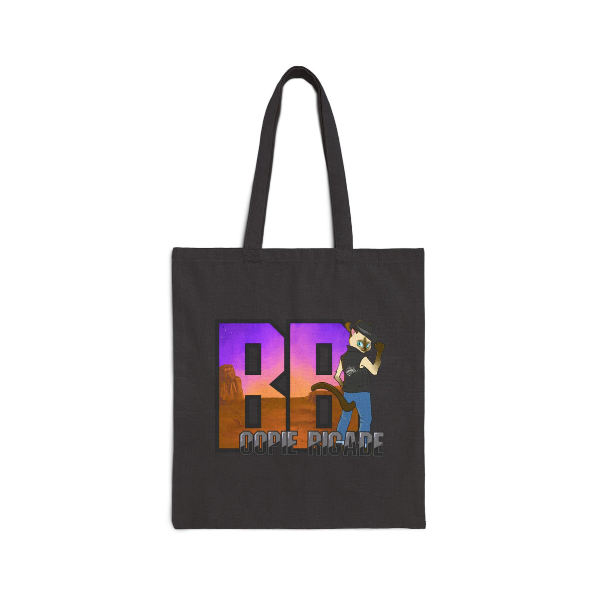 Gunmetal Boopie Cotton Canvas Tote Bag
